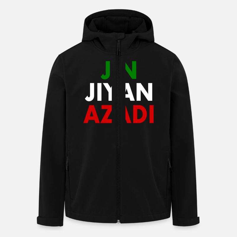 jin jiyan azadi - Recycelte Männer Softshell-Jacke von Stanley/Stella - Schwarz