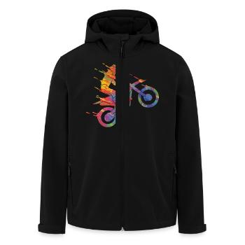 Motocross Colorful Paint Graphic Hommes Femmes & Enfants - Veste softshell homme en polyester recyclé Stanley/Stella - noir - Devant - AI Model Male 185 light (185cm)