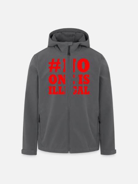 No one is illegal - Veste softshell homme en polyester recyclé Stanley/Stella - noir