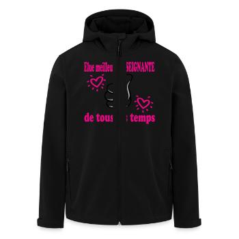 ELUE meilleure ENSEIGNANTE DE TOUS LES TEMPS - Veste softshell homme en polyester recyclé Stanley/Stella - noir - Devant - AI Model Male 185 light (185cm)