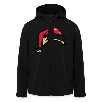 Chapeau de Noël du Père Noël - Veste softshell homme en polyester recyclé Stanley/Stella - noir - Devant - AI Model Male 185 light (185cm)
