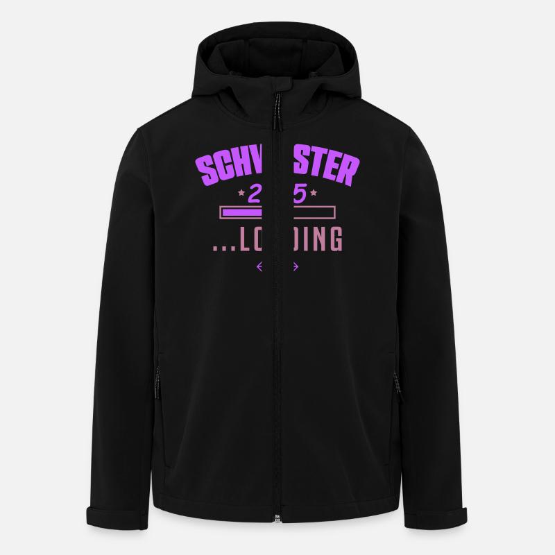 schwester 2025 loading - Recycelte Männer Softshell-Jacke von Stanley/Stella - Schwarz