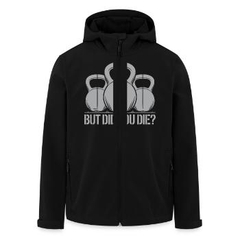 Motivation with humor for the gym - Men’s Recycled Softshell Jacket by Stanley/Stella - black - Front - AI Model Male 185 light (185cm)
