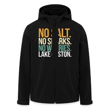 Lake idyll at Lake Gaston - Men’s Recycled Softshell Jacket by Stanley/Stella - black - Front - AI Model Male 185 light (185cm)