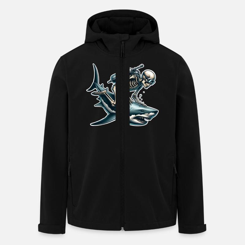 Plongeurs - Veste softshell homme en polyester recyclé Stanley/Stella - noir