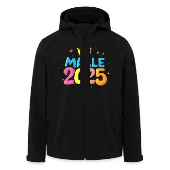 Malle 2025 Colorful Mallorca Krone - Men’s Recycled Softshell Jacket by Stanley/Stella - black - Front - AI Model Male 185 light (185cm)