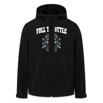 Vollgas - Full Throttle - Recycelte Männer Softshell-Jacke von Stanley/Stella - Schwarz - Vorne - AI Model Male 185 light (185cm)