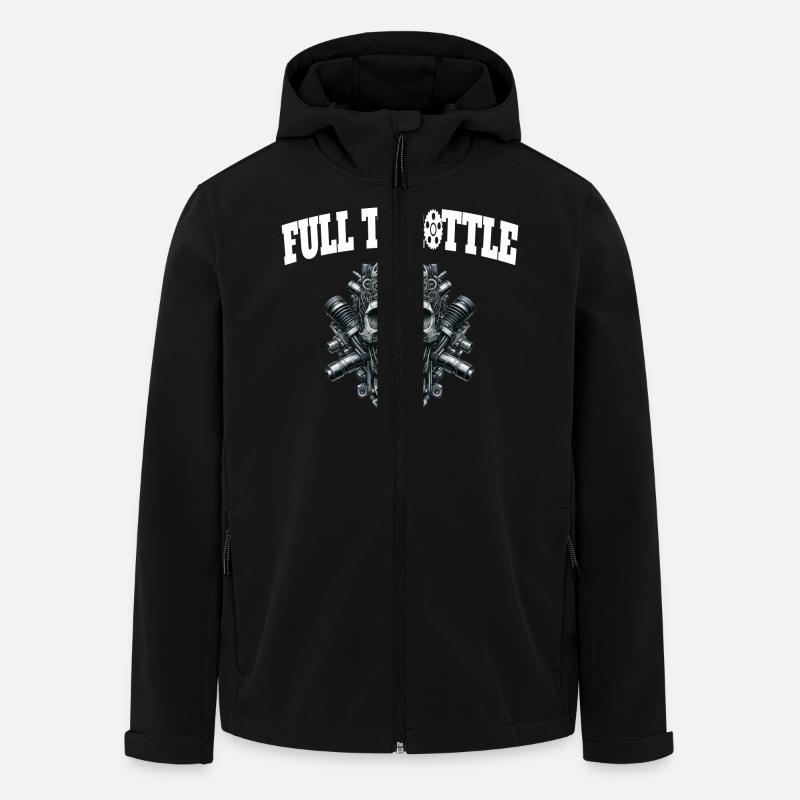 Vollgas - Full Throttle - Recycelte Männer Softshell-Jacke von Stanley/Stella - Schwarz