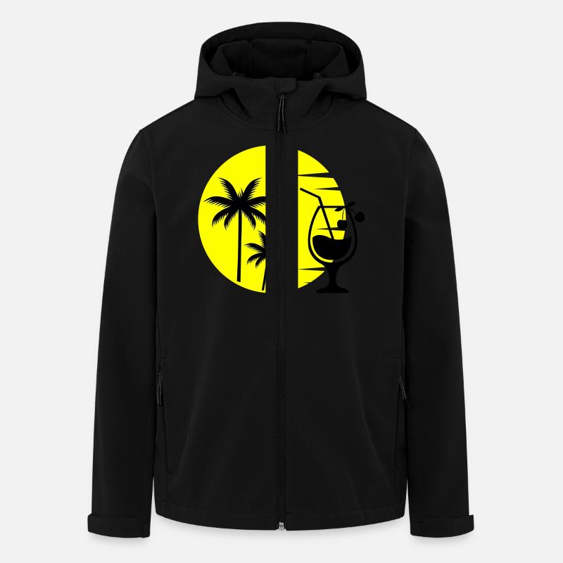 Cocktail Sunset - Veste softshell homme en polyester recyclé Stanley/Stella - noir