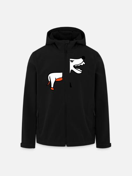 Dog, Furious, Biting, , Aggressive, Attack - Men’s Recycled Softshell Jacket by Stanley/Stella - black