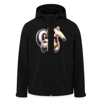 Anteater - Men’s Recycled Softshell Jacket by Stanley/Stella - black - Front - AI Model Male 185 light (185cm)