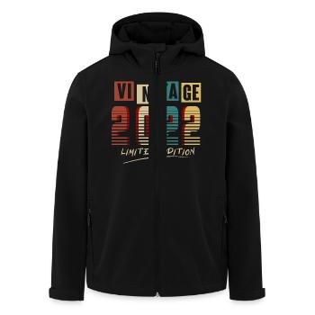 Vintage 2022 : Edition Limitée - 3e anniversaire. - Veste softshell homme en polyester recyclé Stanley/Stella - noir - Devant - AI Model Male 185 light (185cm)