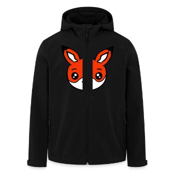 Fuchs Rotfuchs Wildes Tier Schlauer Wald Bewohner - Recycelte Männer Softshell-Jacke von Stanley/Stella - Schwarz - Vorne - AI Model Male 185 light (185cm)