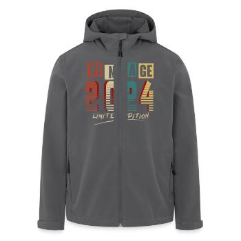 Jahrgang 2024: Limitierte Auflage - 1. Jubiläum. - Recycelte Männer Softshell-Jacke von Stanley/Stella - Anthrazit - Vorne - AI Model Male 185 light (185cm)