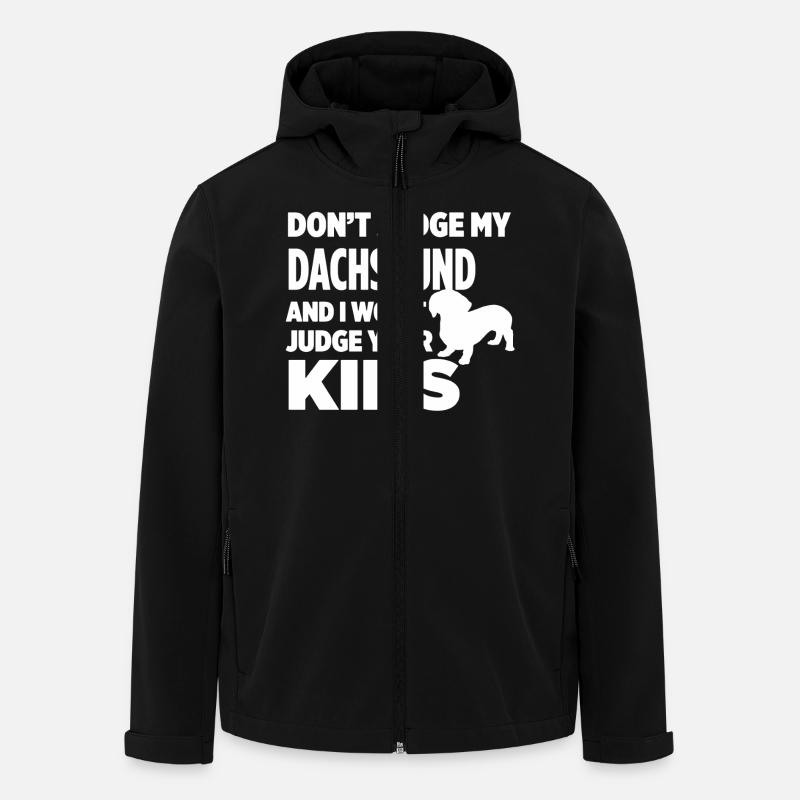 Don't Judge My Dachshund - Men’s Recycled Softshell Jacket by Stanley/Stella - black