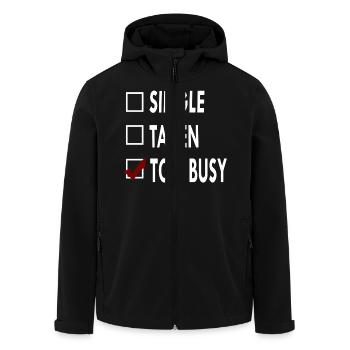 SINGLE TOO BUSY - Veste softshell homme en polyester recyclé Stanley/Stella - noir - Devant - AI Model Male 185 light (185cm)