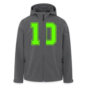 10 - Recycelte Männer Softshell-Jacke von Stanley/Stella - Schwarz - Vorne - AI Model Male 185 light (185cm)
