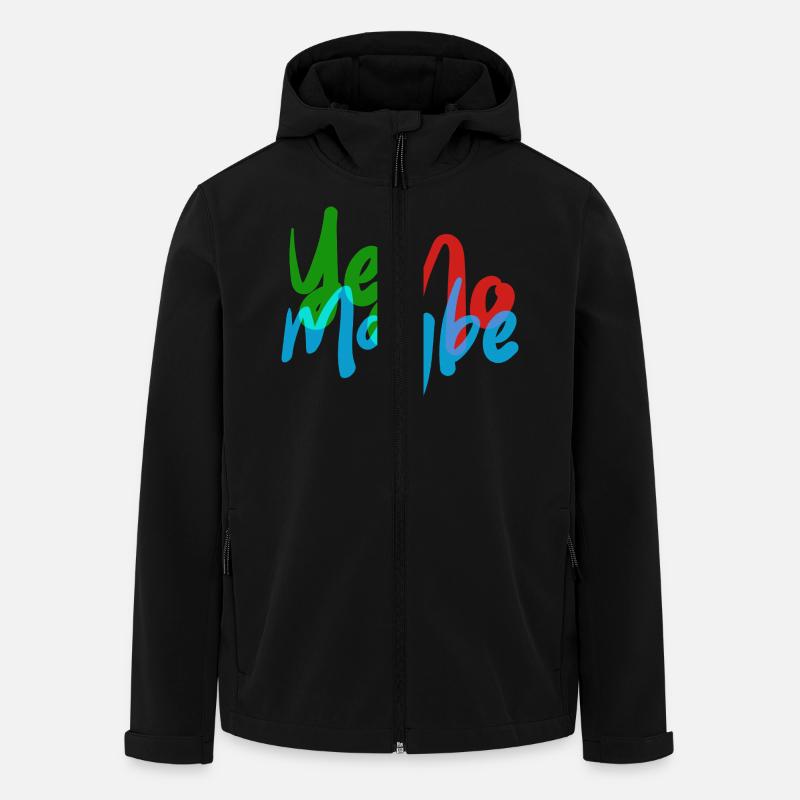 YES NO MAYBE - Men’s Recycled Softshell Jacket by Stanley/Stella - black