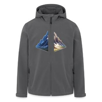 Berg - Recycelte Männer Softshell-Jacke von Stanley/Stella - Schwarz - Vorne - AI Model Male 185 light (185cm)