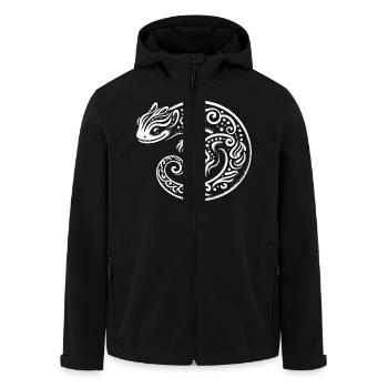 Lézard tribal - Veste softshell homme en polyester recyclé Stanley/Stella - noir - Devant - AI Model Male 185 light (185cm)