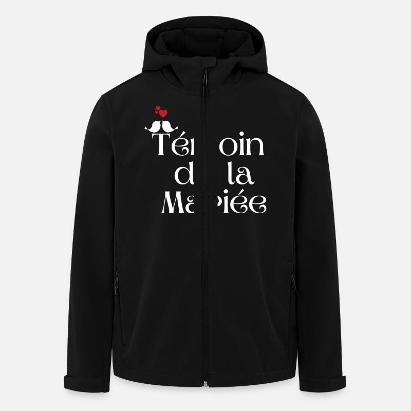 Témoin de la mariée - Veste softshell homme en polyester recyclé Stanley/Stella - noir