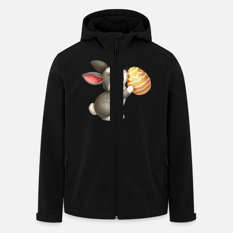 bunny rabbit easter - Men’s Recycled Softshell Jacket by Stanley/Stella - black