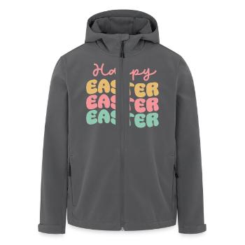 Joyeuses Pâques - Veste softshell homme en polyester recyclé Stanley/Stella - noir - Devant - AI Model Male 185 light (185cm)