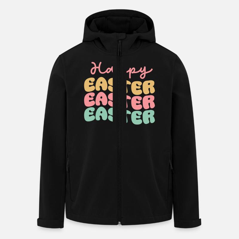 Happy Easter - Men’s Recycled Softshell Jacket by Stanley/Stella - black