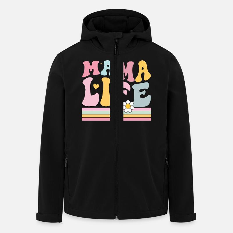Mama Life - Men’s Recycled Softshell Jacket by Stanley/Stella - black