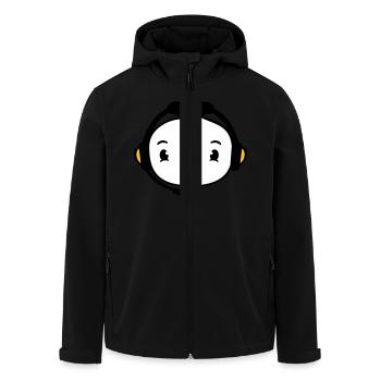 Duck Gamer Gaming Voice Chat Headset Console Game - Men’s Recycled Softshell Jacket by Stanley/Stella - black - Front - AI Model Male 185 light (185cm)