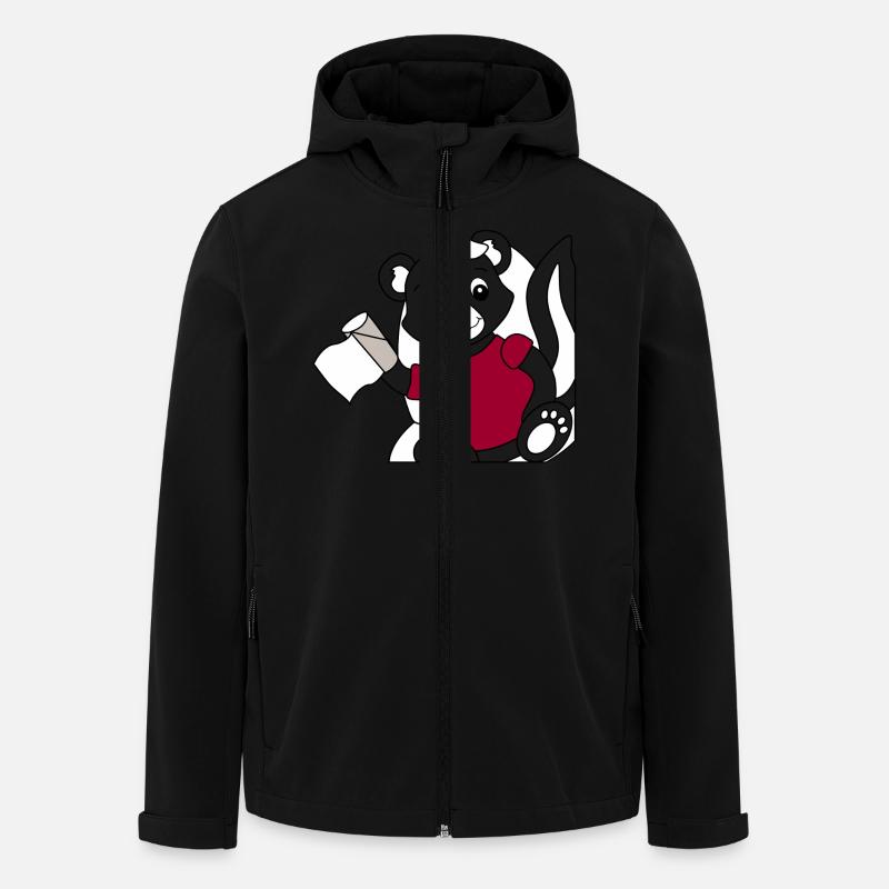 Skunk Pixie sur les toilettes - Veste softshell homme en polyester recyclé Stanley/Stella - noir