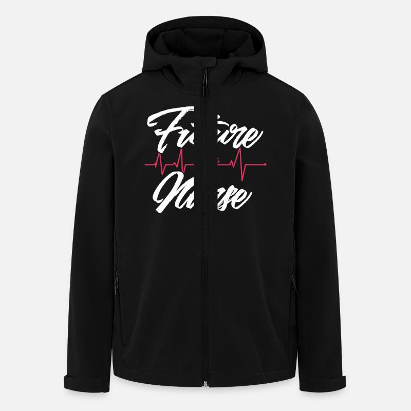 Future Nurse Heartbeat Motif - Men’s Recycled Softshell Jacket by Stanley/Stella - black
