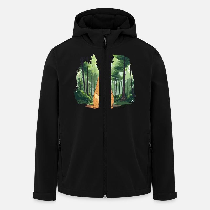 Strong groundhog nature landscape - Men’s Recycled Softshell Jacket by Stanley/Stella - black