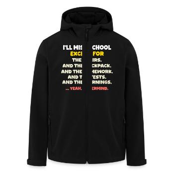 Last Day of School School Out for Summer Break - Men’s Recycled Softshell Jacket by Stanley/Stella - black - Front - AI Model Male 185 light (185cm)