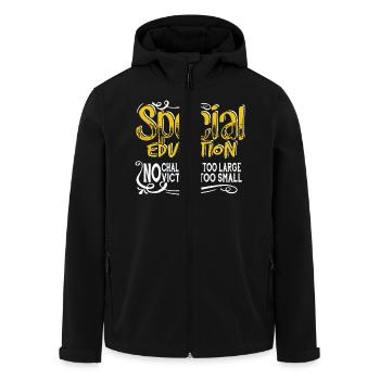 Teacher Special Education No Victory Too Small - Men’s Recycled Softshell Jacket by Stanley/Stella - black - Front - AI Model Male 185 light (185cm)