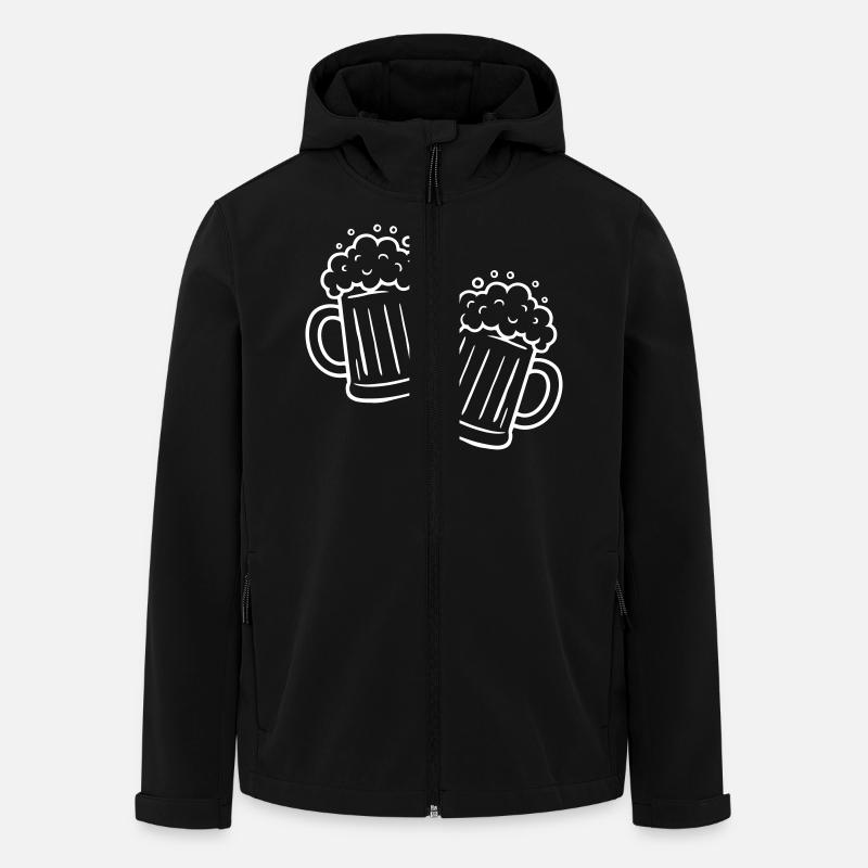 Bier Anstossen Saufen - Recycelte Männer Softshell-Jacke von Stanley/Stella - Schwarz