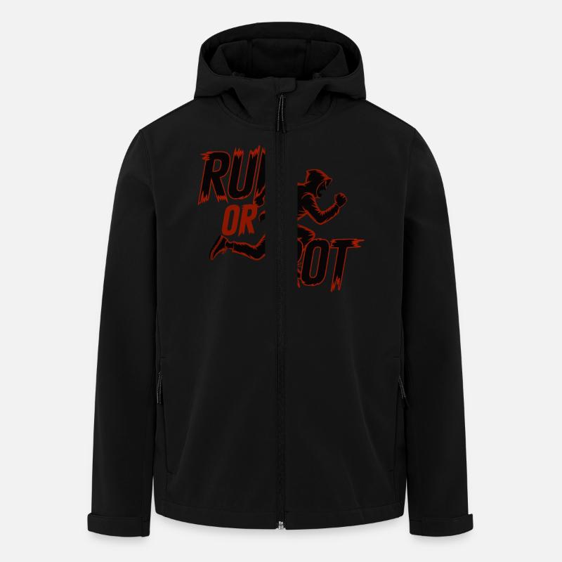 COURIR OU POURRIR - Veste softshell homme en polyester recyclé Stanley/Stella - noir