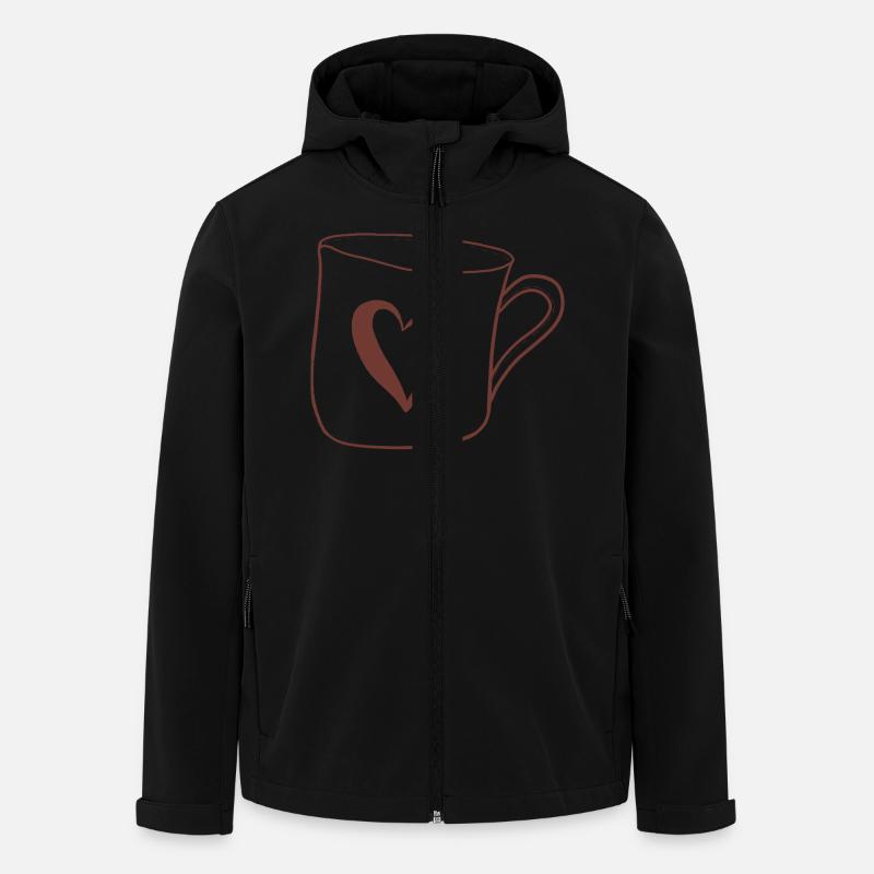 Mug with heart - Men’s Recycled Softshell Jacket by Stanley/Stella - black