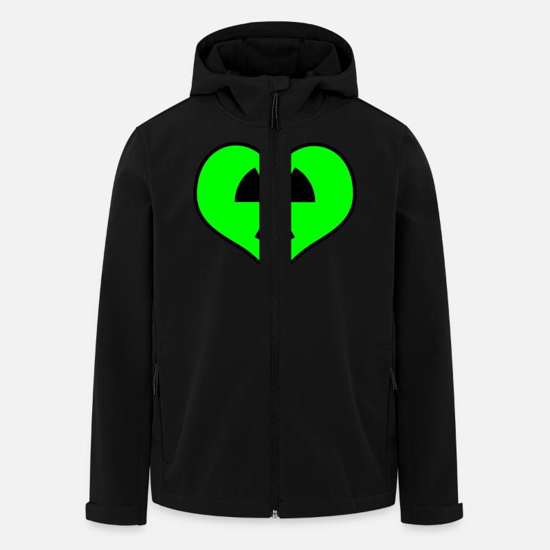 Liebe Strahlung - Recycelte Männer Softshell-Jacke von Stanley/Stella - Schwarz