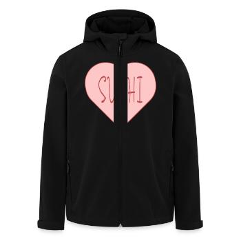 Sushi love sushi time - Men’s Recycled Softshell Jacket by Stanley/Stella - black - Front - AI Model Male 185 light (185cm)
