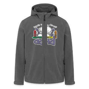 ADHD Crayons - Men’s Recycled Softshell Jacket by Stanley/Stella - anthracite - Front - AI Model Male 185 light (185cm)