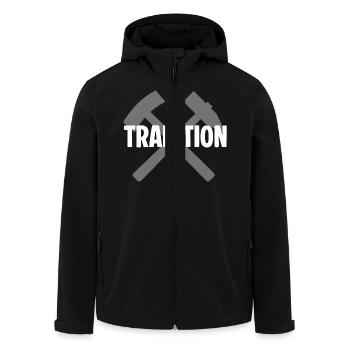 Tradition Erzgebirge - Recycelte Männer Softshell-Jacke von Stanley/Stella - Schwarz - Vorne - AI Model Male 185 light (185cm)