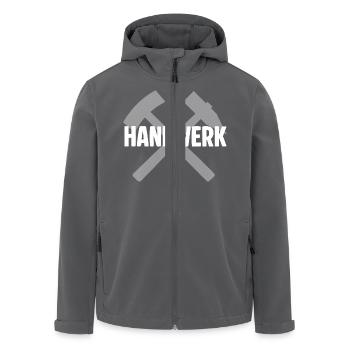 Handwerk Erzgebirge - Recycelte Männer Softshell-Jacke von Stanley/Stella - Schwarz - Vorne - AI Model Male 185 light (185cm)