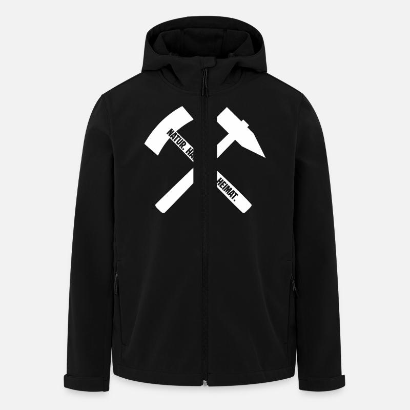 Erzgebirge Handwerk - Recycelte Männer Softshell-Jacke von Stanley/Stella - Schwarz