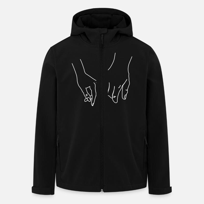 Hände Love - Recycelte Männer Softshell-Jacke von Stanley/Stella - Schwarz