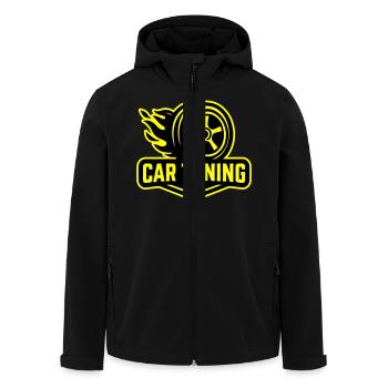 Auto Tuning Autoreifen - Recycelte Männer Softshell-Jacke von Stanley/Stella - Schwarz - Vorne - AI Model Male 185 light (185cm)