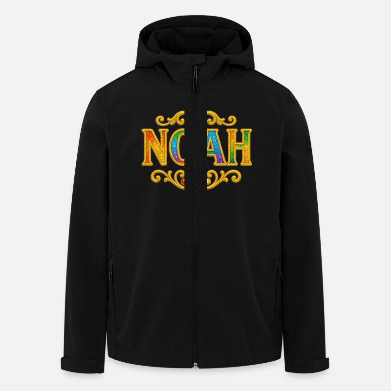 NOAH Glitzer Gold Pailletten - Recycelte Männer Softshell-Jacke von Stanley/Stella - Schwarz