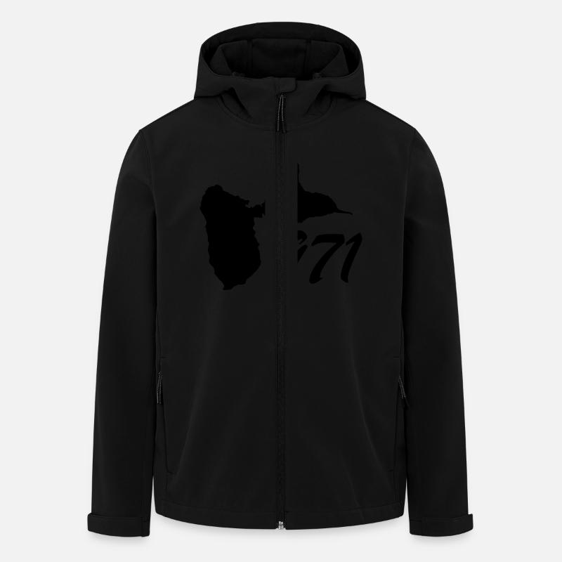 Gwada - Veste softshell homme en polyester recyclé Stanley/Stella - noir