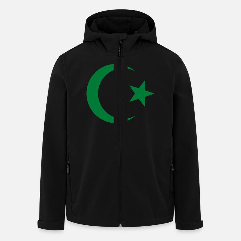 Star & Crescent - Men’s Recycled Softshell Jacket by Stanley/Stella - black