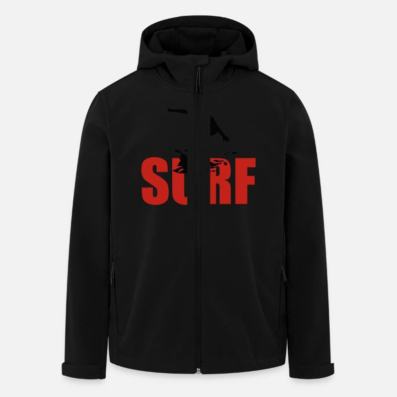 surf - Veste softshell homme en polyester recyclé Stanley/Stella - noir
